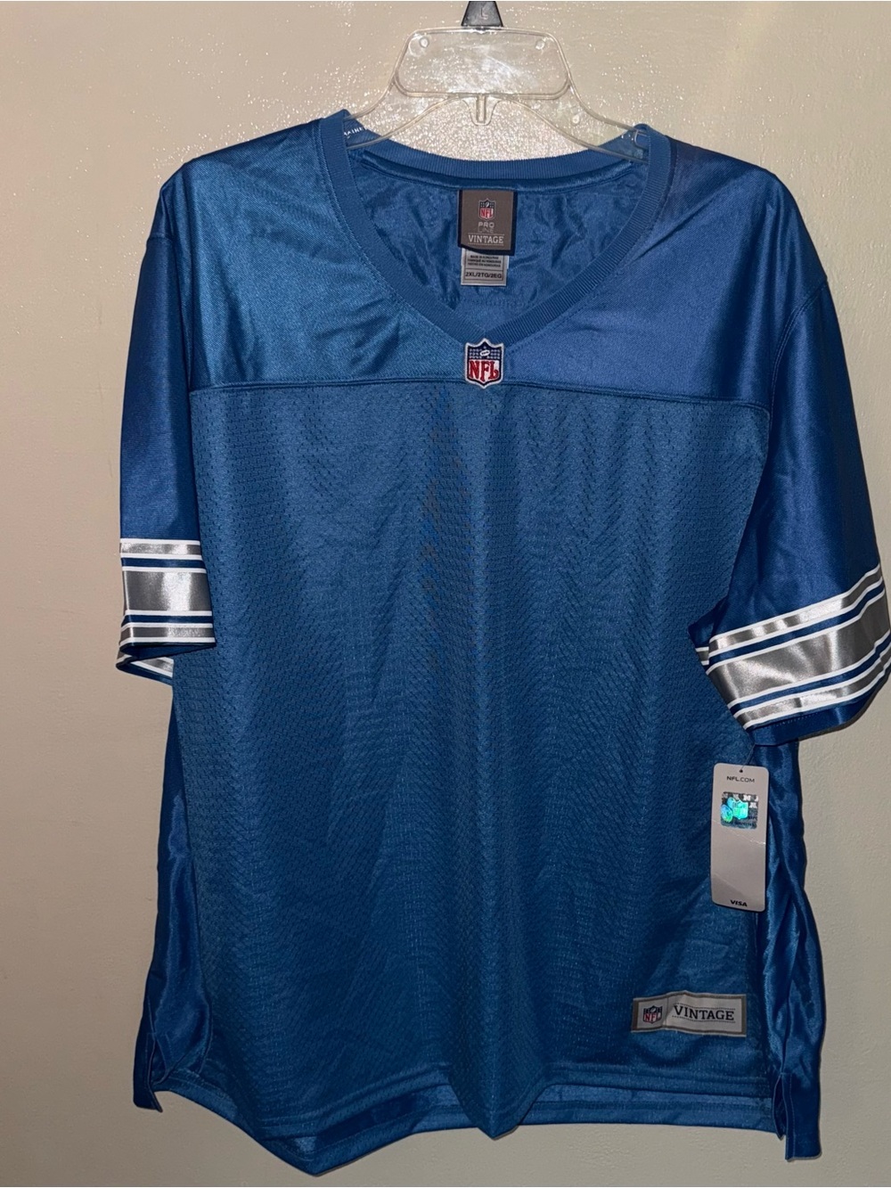 Women’s NFL Pro Line Vintage Blue Silver Football Jersey Top 2X
